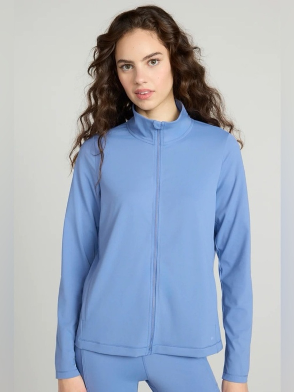 Mondetta Light Blue Zip-Up Yoga Soft Jacket